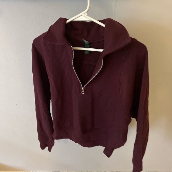 Wild Fable Maroon Half-Zip Sweatshirt - Picture 3 of 3